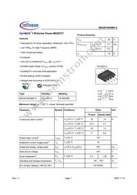 BSO051N03MS G Datasheet Cover