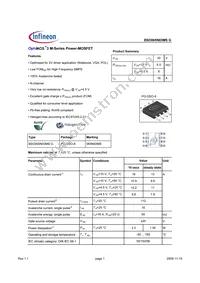 BSO065N03MSGXUMA1 Datasheet Cover