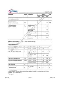 BSO072N03S Datasheet Page 2