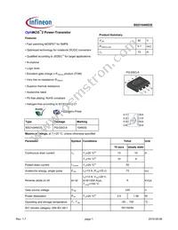 BSO104N03S Datasheet Cover
