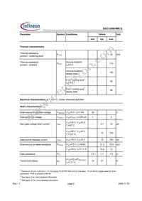 BSO130N03MSGXUMA1 Datasheet Page 2