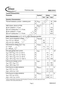 BSO215C Datasheet Page 2