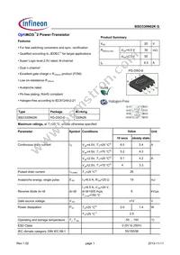 BSO330N02KGFUMA1 Datasheet Cover