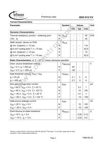 BSO612CV Datasheet Page 2