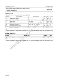 BSP220 Datasheet Page 3