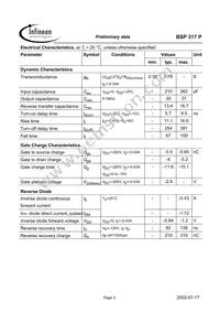 BSP317PL6327HTSA1 Datasheet Page 3