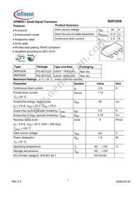 BSP320SL6327HTSA1 Datasheet Cover