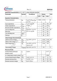 BSP324L6327HTSA1 Datasheet Page 3