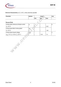 BSP88L6327HTSA1 Datasheet Page 4