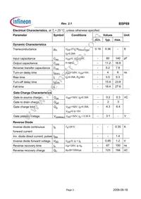 BSP89L6327HTSA1 Datasheet Page 3
