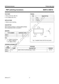 BSR16 Datasheet Page 2