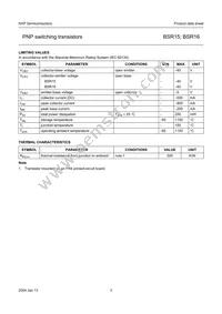 BSR16 Datasheet Page 3