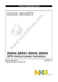BSR43 Datasheet Cover