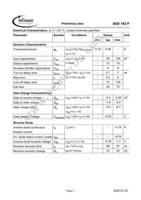 BSS192PE6327 Datasheet Page 3