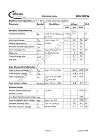 BSS223PW L6327 Datasheet Page 3