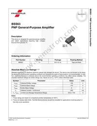 BSS63 Datasheet Page 2