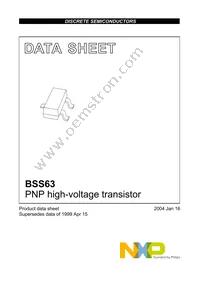 BSS63 Datasheet Page 2