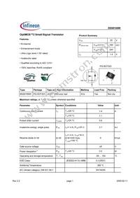 BSS816NW L6327 Datasheet Cover