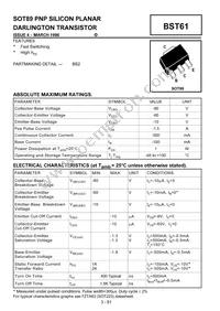 BST61TA Datasheet Cover