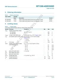 BT1306-600D Datasheet Page 2