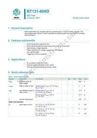 BT131-600D/L01EP Datasheet Cover