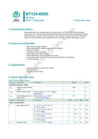 BT134-600D Datasheet Cover