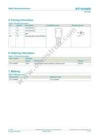 BT134-600D Datasheet Page 2