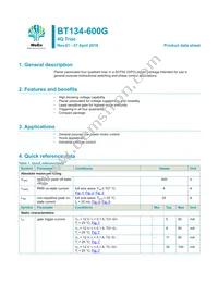 BT134-600G Datasheet Cover