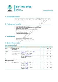 BT134W-600 Datasheet Cover