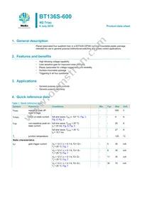 BT136S-600 Datasheet Cover