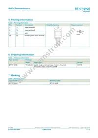 BT137-600E/DG Datasheet Page 2