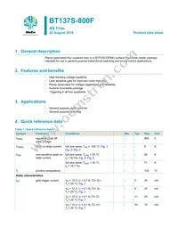 BT137S-800F Datasheet Cover