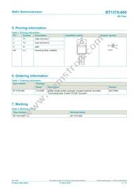 BT137X-600/DG Datasheet Page 2