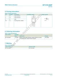 BT137X-600F/L02Q Datasheet Page 2