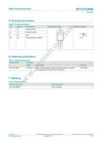 BT137X-800E Datasheet Page 2