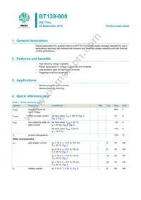 BT139-800 Datasheet Cover