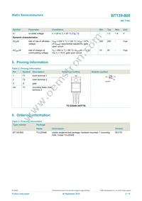 BT139-800 Datasheet Page 2