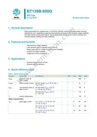 BT139B-800G Datasheet Cover