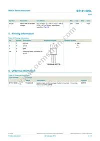 BT151-500L Datasheet Page 2