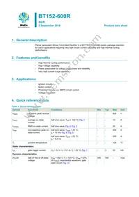 BT152-600R Datasheet Cover