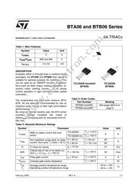 BTA06-700SWRG Datasheet Cover