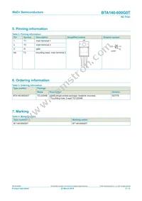 BTA140-600G0TQ Datasheet Page 2