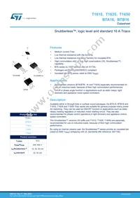 BTA16-400BWRG Datasheet Cover