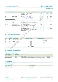 BTA2008-1000D/L0EP Datasheet Page 2