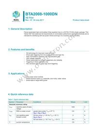 BTA2008-1000DNML Datasheet Cover