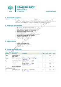 BTA201W-600E Datasheet Cover