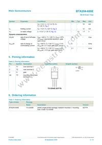 BTA204-600E Datasheet Page 2