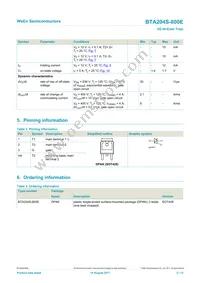 BTA204S-800E Datasheet Page 2