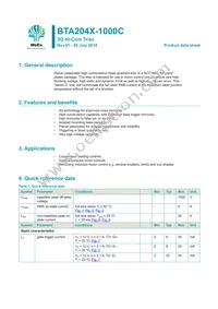 BTA204X-1000C Datasheet Cover