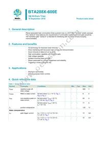 BTA208X-600E Datasheet Cover